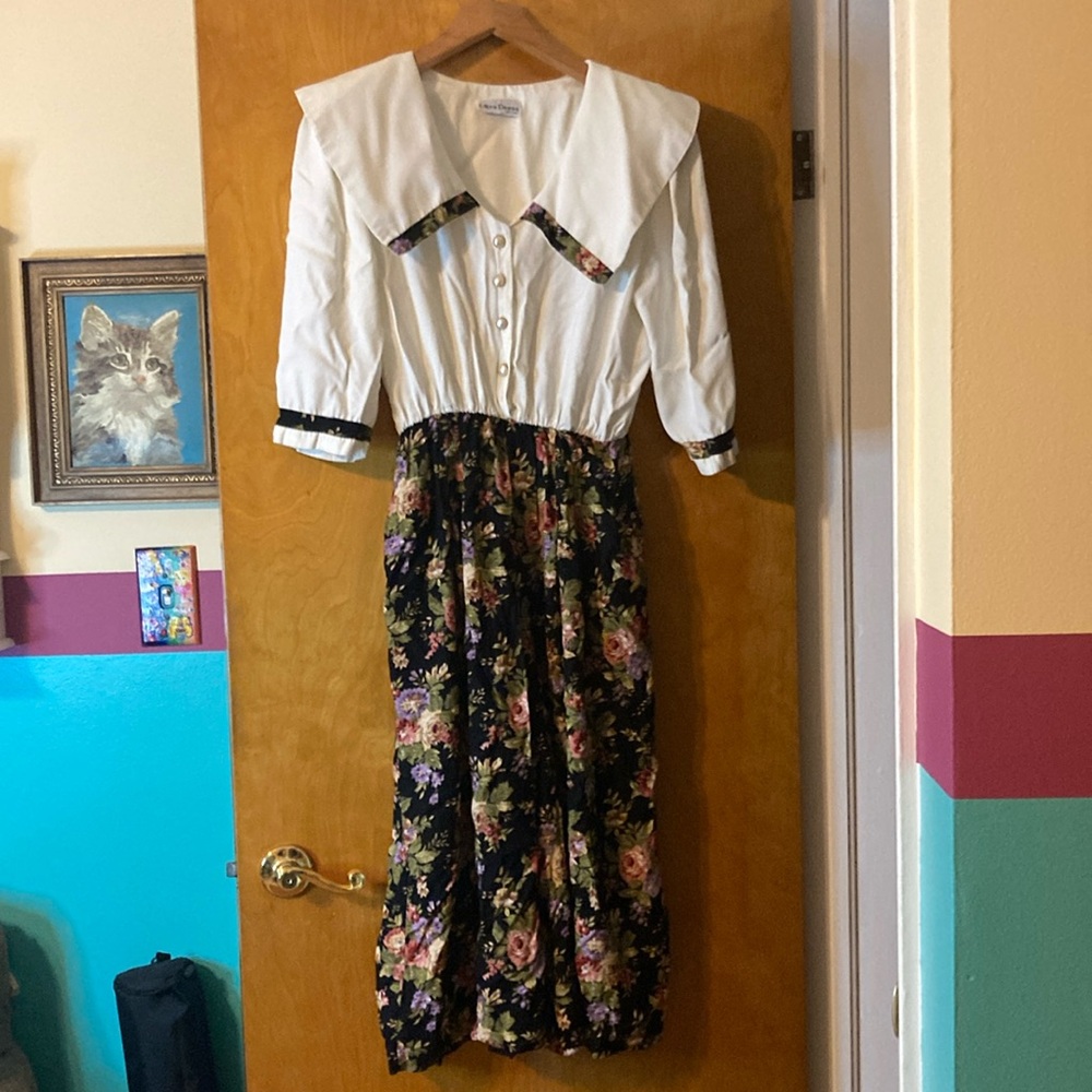 Vintage 1980s floral jumpsuit